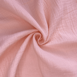 Ткань Муслин Жатый,  Нежно-Розовый   в Орле