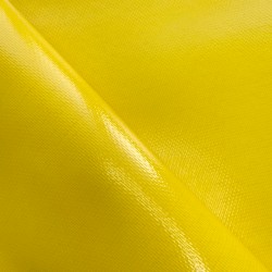 Ткань ПВХ 600 гр/м2 плотная, Жёлтый (Ширина 150см), на отрез  в Орле