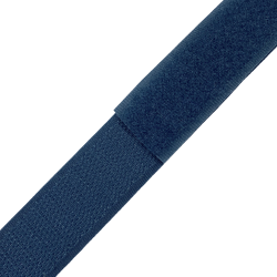 Контактная лента 25мм цвет Синий (велькро-липучка, на отрез)  в Орле