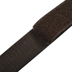 Контактная лента 40мм (38мм) цвет Тёмно-Коричневый (велькро-липучка, на отрез)  в Орле