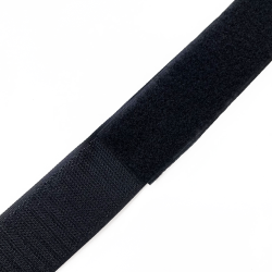 Контактная лента 40мм (38мм) цвет Черный (велькро-липучка, на отрез)  в Орле